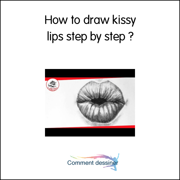 How to draw kissy lips step by step How to draw